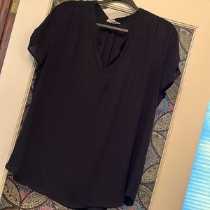 Pleione sheer black blouse